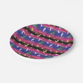 Frauengymnastik Weihnachtsbaum Pappteller (Schrägansicht)