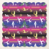 Frauengymnastik Weihnachtsbaum Untersetzer (Vorderseite)