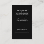 Frauenhair-Fliegenlogo | BUTTONE Terminkarte (Rückseite)