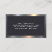 Frauenhair-Logo | Salon | Metallleder Visitenkarte (Rückseite)