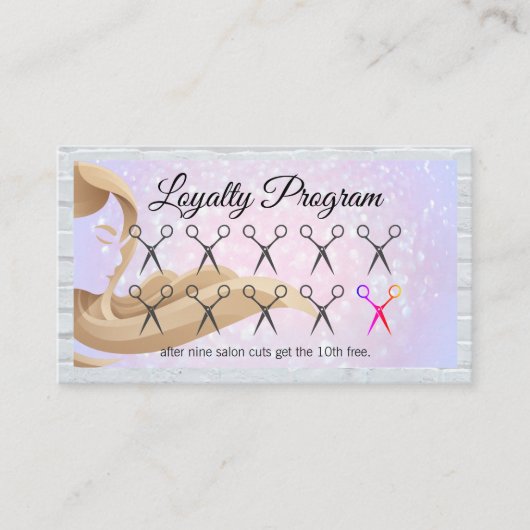 Frauenhair | Scheren-Lochkarte | Mauer Treuekarte (Vorderseite)