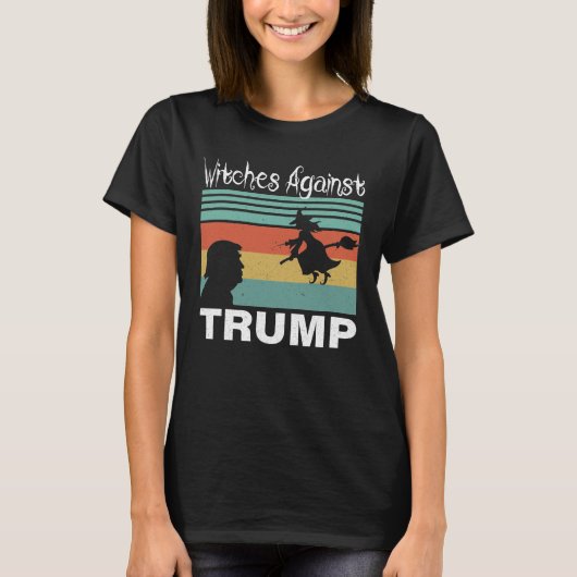 FrauenHalloween 2024 - Hexen gegen Trump T-Shirt (Vorderseite)