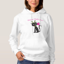 FrauenHalloween-Cat Hoodie Sweatshirt