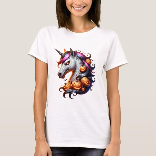 🦄 🎃 FrauenHalloween-Shirt 👻 ✨ T-Shirt (Vorderseite)
