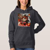 Frauenhund Halloween Hoodie (Vorderseite)