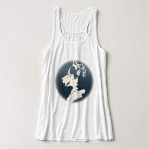 Frauenhusky-Pup-Tank Top Shirt Schlitten Hundeshir