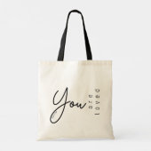 Frauenkarren | Du bist geliebt: Schrift Tragetasche (Rückseite)