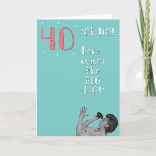 Frauenkarte 40. Geburtstagskarte Feiertagskarte (Vorderseite)