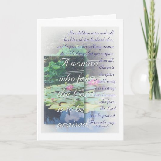 Frauenkarte der Sprichwörter 31 Karte (Vorderseite)