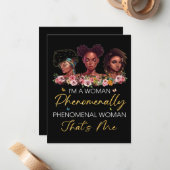 Frauenkarte Mitteilungskarte (Vorderseite/Rückseite Beispiel)