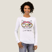 Frauenkatze Tri-Blend Shirt (Vorderseite voll)