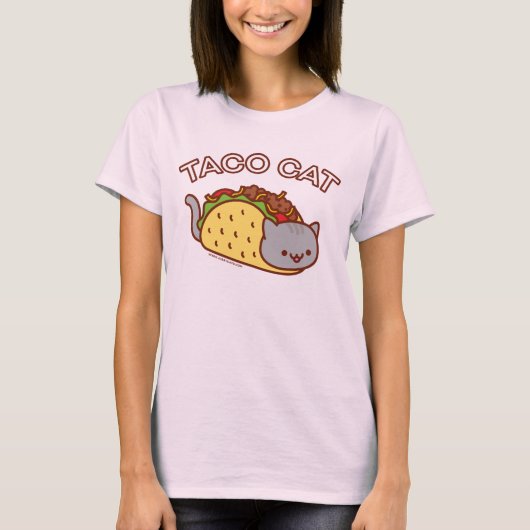 Frauenkatzen-T - Shirt - "TACO CAT" (Vorderseite)