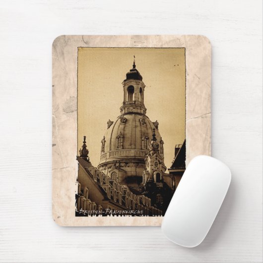 Frauenkirche Dresden - Vintage Mousepad (Mit Mouse)