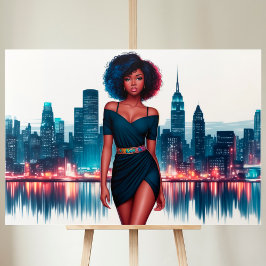 Frauenkleid aus Afrika Leinwanddruck