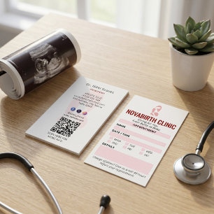 Frauenklinik Geschäft   Moderne Terminvereinbarung Visitenkarte