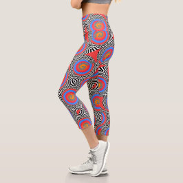 Frauenkompression Zickzack Capri Leggings