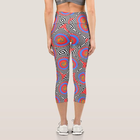 Frauenkompression Zickzack Capri Leggings (Rückseite)