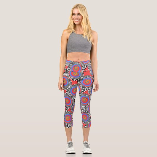 Frauenkompression Zickzack Capri Leggings (Vorderseite)