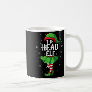 Frauenkopf-Elf-Weihnachten-Mädchen-Frauen-Elf-Mann Kaffeetasse