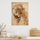 Frauenkopf Poster (Küche)