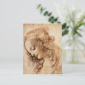 Frauenkopf Postkarte (Stehend Vorderseite)