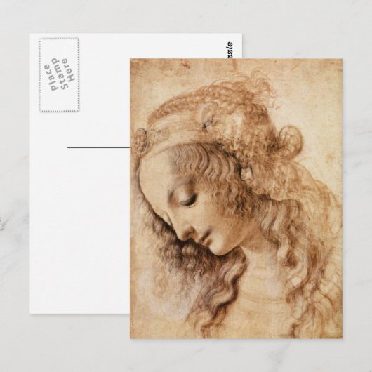 Frauenkopf Postkarte (Vorne/Hinten)