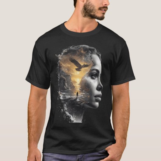 Frauenkopf T-Shirt (Vorderseite)