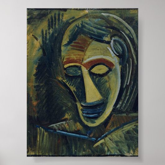 Frauenkopf von Pablo Picasso (1908) Poster (Vorne)