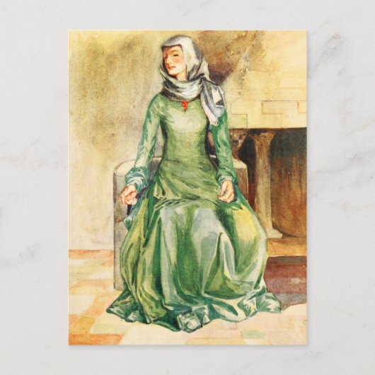 Frauenkostüm aus der Zeit William II Postkarte (Vorderseite)