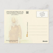 Frauenkostüm der Zeit William I Postkarte (Rückseite)