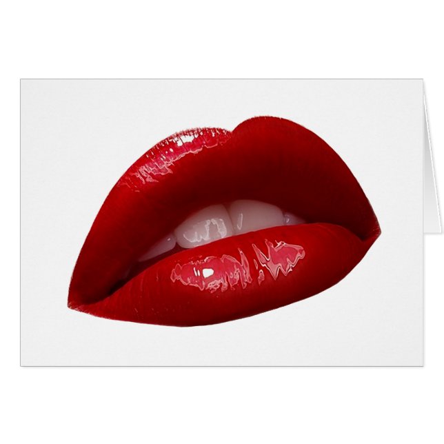 Frauenlästige Lippenstift-Lippen (Vorderseite (Horizontal))