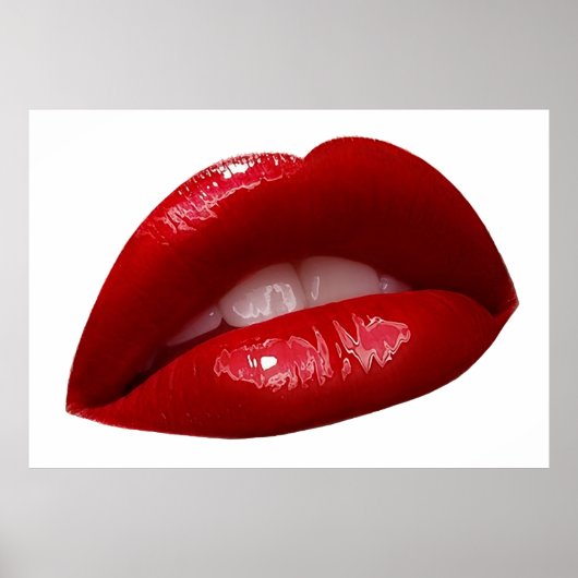Frauenlästige Lippenstift-Lippen Poster (Vorne)
