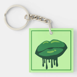 Frauenlippen St. Patrick's Day Design-66678 Schlüsselanhänger
