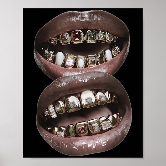 Frauenlips drucken Grafik Y2k 2000er Vintager Somm Poster (Vorne)