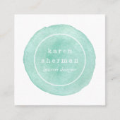 Frauenlogo beruflich türkisfarbene soziale Medien Quadratische Visitenkarte (Vorderseite)