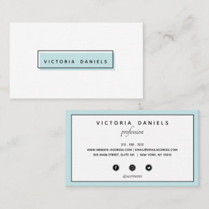 Frauenlogo   Blau   berufliche soziale Medien Visitenkarte