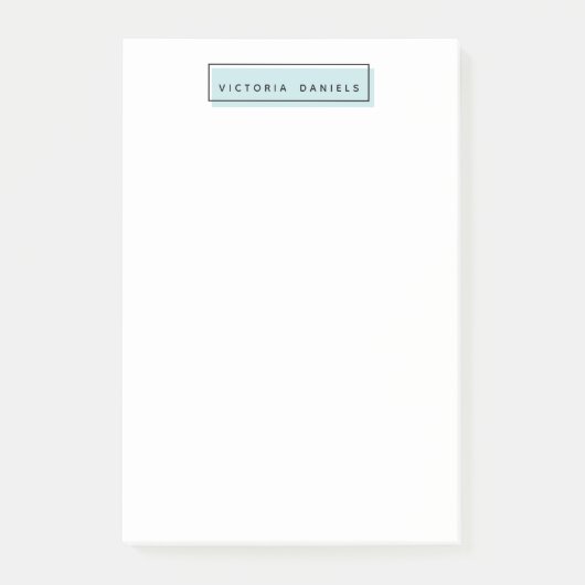 Frauenlogo | Blau | PERSONALISIERT BERUFLICH Post-it Klebezettel (Vorderseite)