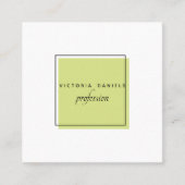 Frauenlogo | Grün | Social Media Icons Quadratische Visitenkarte (Vorderseite)