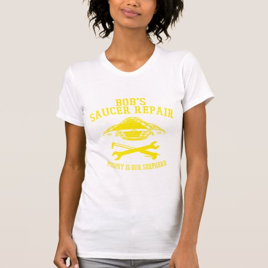 Frauenlogo in schlankem T - Shirt, gelb in BSR T-Shirt (Vorderseite)
