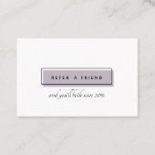 Frauenlogo | Lavendel | chic beruflich Empfehlungskarte (Vorderseite)