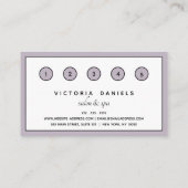 Frauenlogo | Lavendel | Nail Art Day Wellness-Cent Treuekarte (Rückseite)