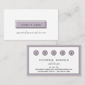 Frauenlogo | Lavendel | Nail Art Day Wellness-Cent Treuekarte (Vorne/Hinten)