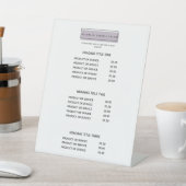 Frauenlogo | Lavendel | Preisliste für Salon Welln Sockelschild (In SItu)