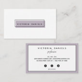 Frauenlogo | Lavendel | Social Media Icons Visitenkarte (Vorne/Hinten)