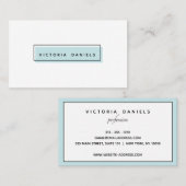 Frauenlogo | Light Blue | Minimal beruflich Visitenkarte (Vorne/Hinten)