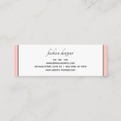 Frauenlogo | Rosa | Minimal beruflich Mini Visitenkarte (Rückseite)