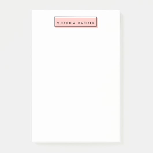 Frauenlogo | Rosa | PERSONALISIERT BERUFLICH Post-it Klebezettel (Vorderseite)