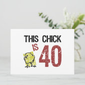 Frauenlustige 40. Geburtstag Karte (Stehend Vorderseite)