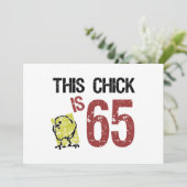 Frauenlustige 65. Geburtstag Karte (Stehend Vorderseite)