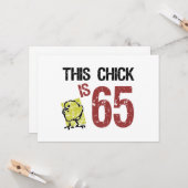 Frauenlustige 65. Geburtstag Karte (Vorderseite/Rückseite Beispiel)